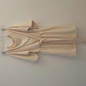 Sabo Skirts cream wrap around dress size L(aus)